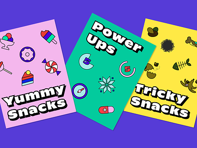 Crumbskees - Gameplay branding cartoon design fun game game design icon icons illustration pop poster set typography vector