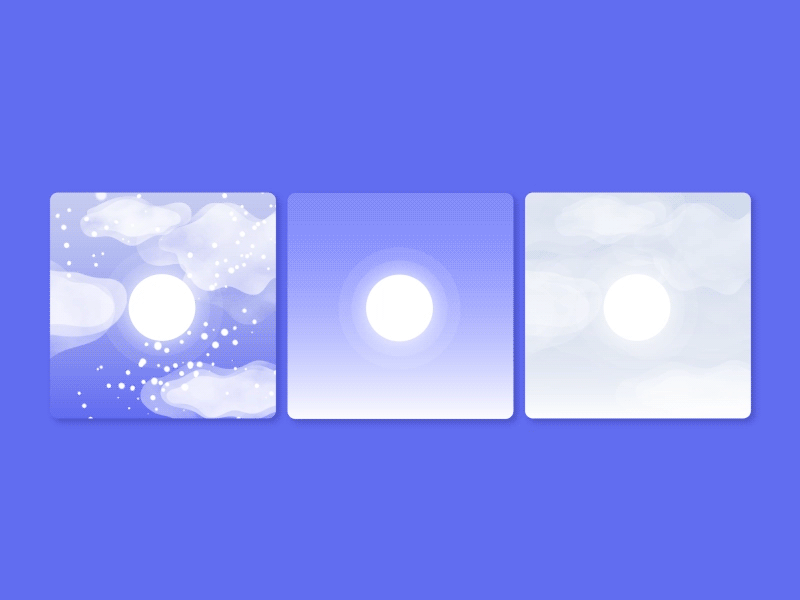 weather Icons animated blue digital gradient icon iconography loop snow sun ui vector weather