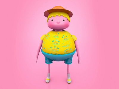 Character design — Bon Voyage! 3d character colorful design fun plastic tourist travel video game