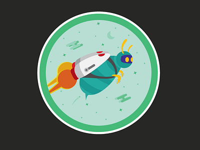 Jetpack Bee-Sticker Design