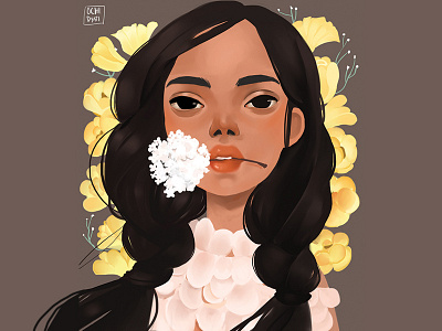 flower girl illustration