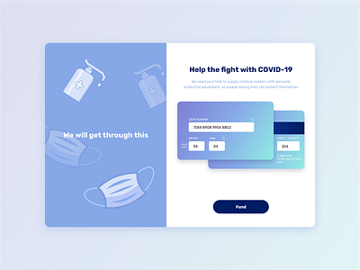 Stop COVID card covid 19 payment payment method website design
