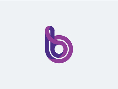 B logotype b branding curves letter logo logo design logotype purple violet