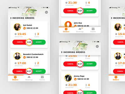 Table Booking App Design - Order Confirmation