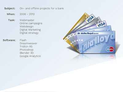 use cases for Delta Lloyd Bank analytics digital marketing ui visual design web design webmastering