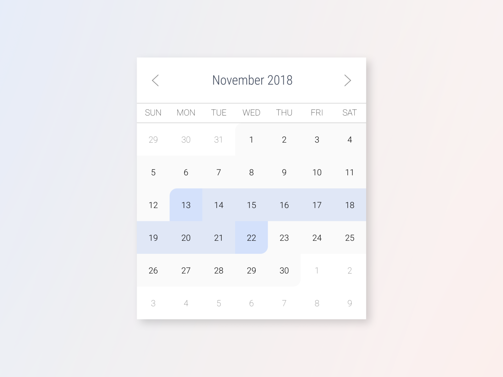 Datepicker by Janelle Jumadilova on Dribbble