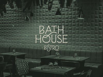 Bath House Bistro branding design typography