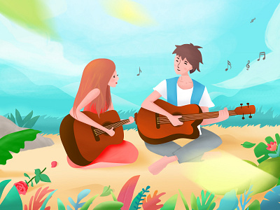 Music is a wonderful thing illustration