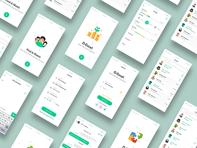 Finance App Ui branding chat creative finance green message mockup social ui ux