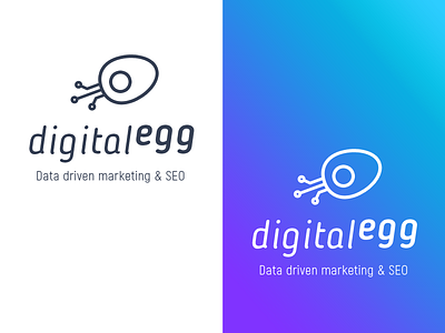 Digital Egg logo digital agency fancy logo branding design marketing