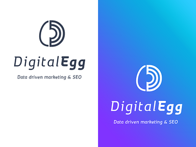 Digital Egg logo v2 digital agency fancy logo branding design marketing