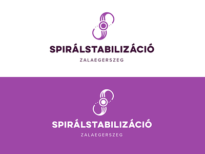 Spiralstabilizáció/Spiral Stabilization logo feminine logo logo design muscles spine spiral form yoga