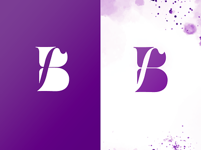 F-B monogram for a wedding couple letter monogram monogram logo purple wedding