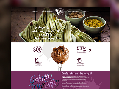 Gelato Vittorio / Ice cream webdesign