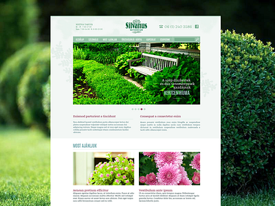 Silvanus Garden Center - redesign calming colors gardening webdesign