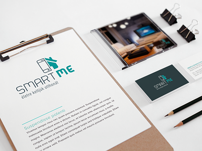 SmartMe logo concept - smart home profile branding it logo smart home