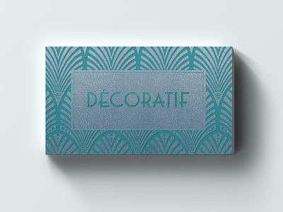 Decoratif Home&Decor letterpress card art deco business card silver
