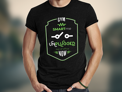 T-shirt design funny gym out of office smart