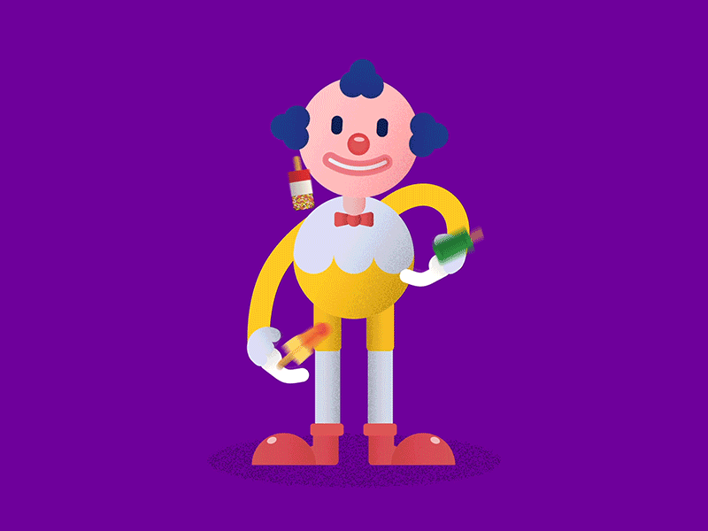 Quit Clowning Around: Juggle after effects character animation character design illustration motion graphic