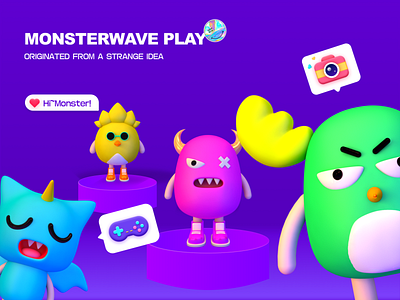 Monsterwave play branding design ux