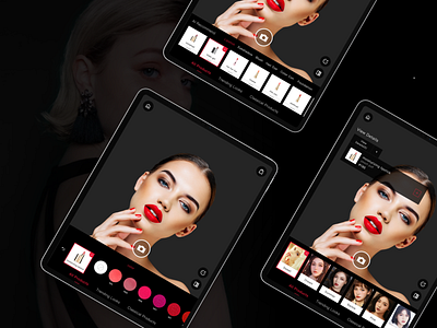 Online VR make-up mirror app design ui ux