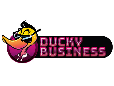 Ducky Business logo cartoon cartoon character cartoon design daffy duck illustration logo logo 2d looney tunes vector