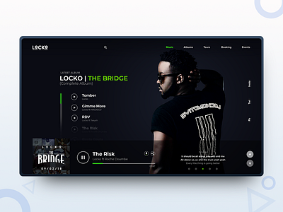 LOCKO | Artist landing page designer graphic design landing page web design web page