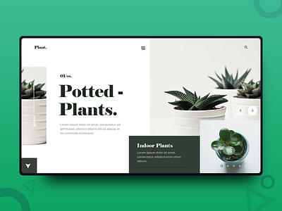 Plant UI Design clean daily design design inspiration freelance designer graphics design interface minimal minimalism photography ui design uiux web design