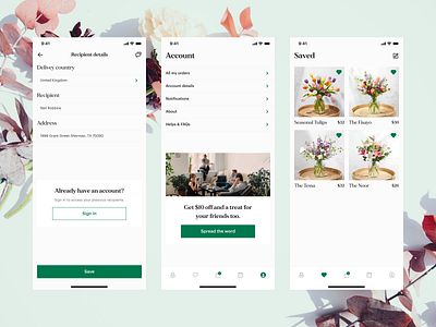 Floret - Flower Shopping App UI Design