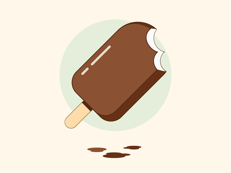 Melting Ice Cream adobe after design effect flat illustrator motion