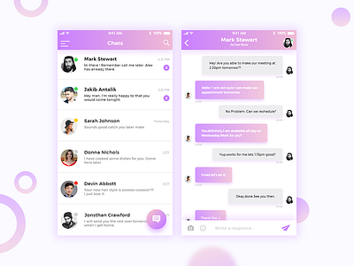 Messaging App UI Design #DailyUI011