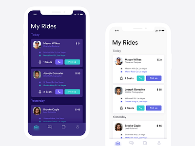 Ride App Design Concept app car creative flat google ios lyft minimal ride transport uber ui