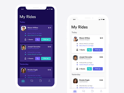 Ride App Design Concept