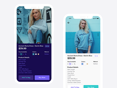 E-commerce App Design Concept app background e commerce fashion flat interface ios material photo store ui ux