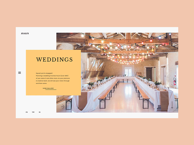 Event Management Website Header animation clean event gif header management minimal motion slider trend website wedding