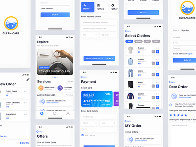 Clean&Care - A Laundry App Design