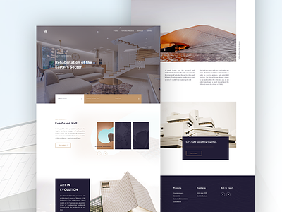 Architecture Website Design animation architecture clean grid grid typography home page interior landing page landing page luxury properties minimal motion property real estate ui ux web website