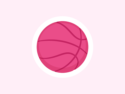 Dribbble Ball branding clean design icon illustration logo minimal typography vector