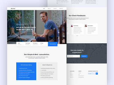 Clean Service Landing Page Design