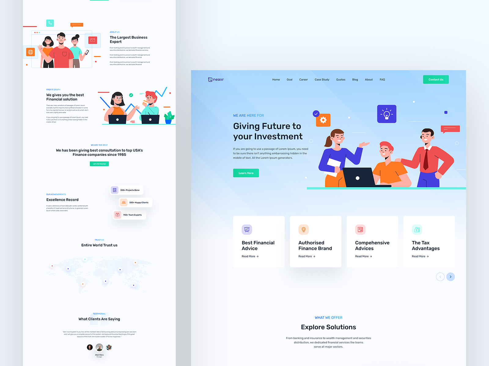 Neaxr - React Business Agency Template by Abir Mahmood 💎 on Dribbble