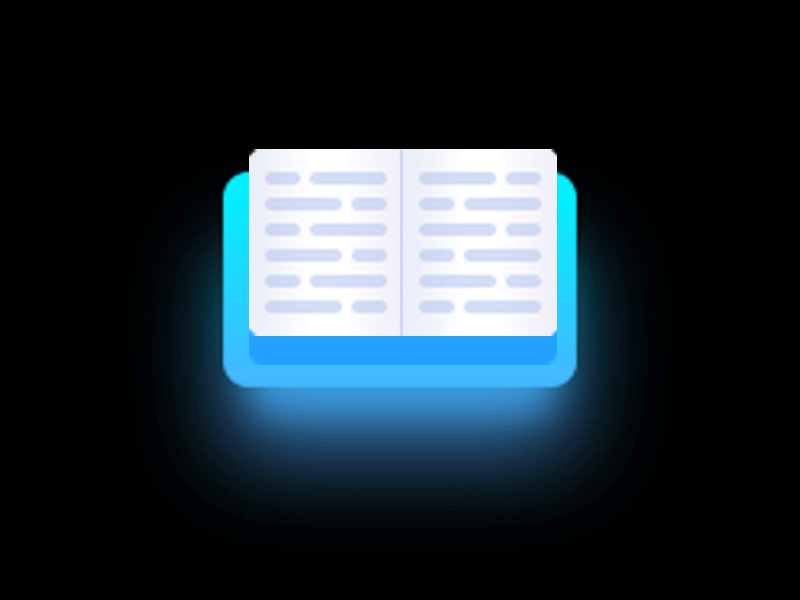 Books and animation app gif ui