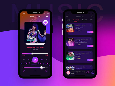 MUSIC APP on PHONEX. app dayu gif ios iphone music photoshop ps ui