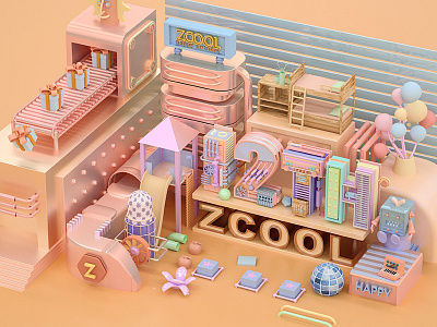 Station cool 12 anniversary poster app c4d ui