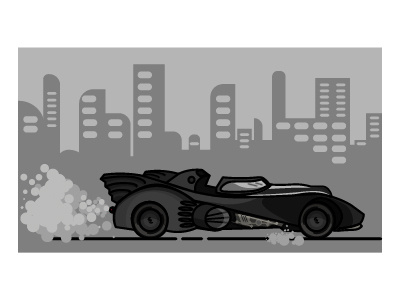 Batmobile car gray