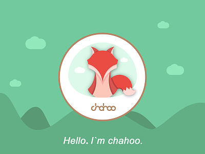 Hello，im chahoo. fox illustration ui