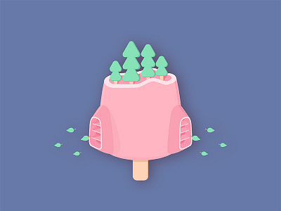 Flying Ice Cream ice ice cream illustrations tree ui