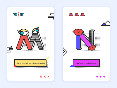 Mn design；letter；colour