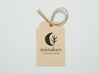Mansken - Harmonising Blends branding cosmetic logo design moon organic
