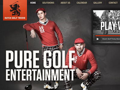 Dutch Golf Tricks Interface homepage interface texture ui