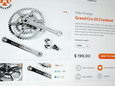 Bike Shop Detail ecommerce interface ui